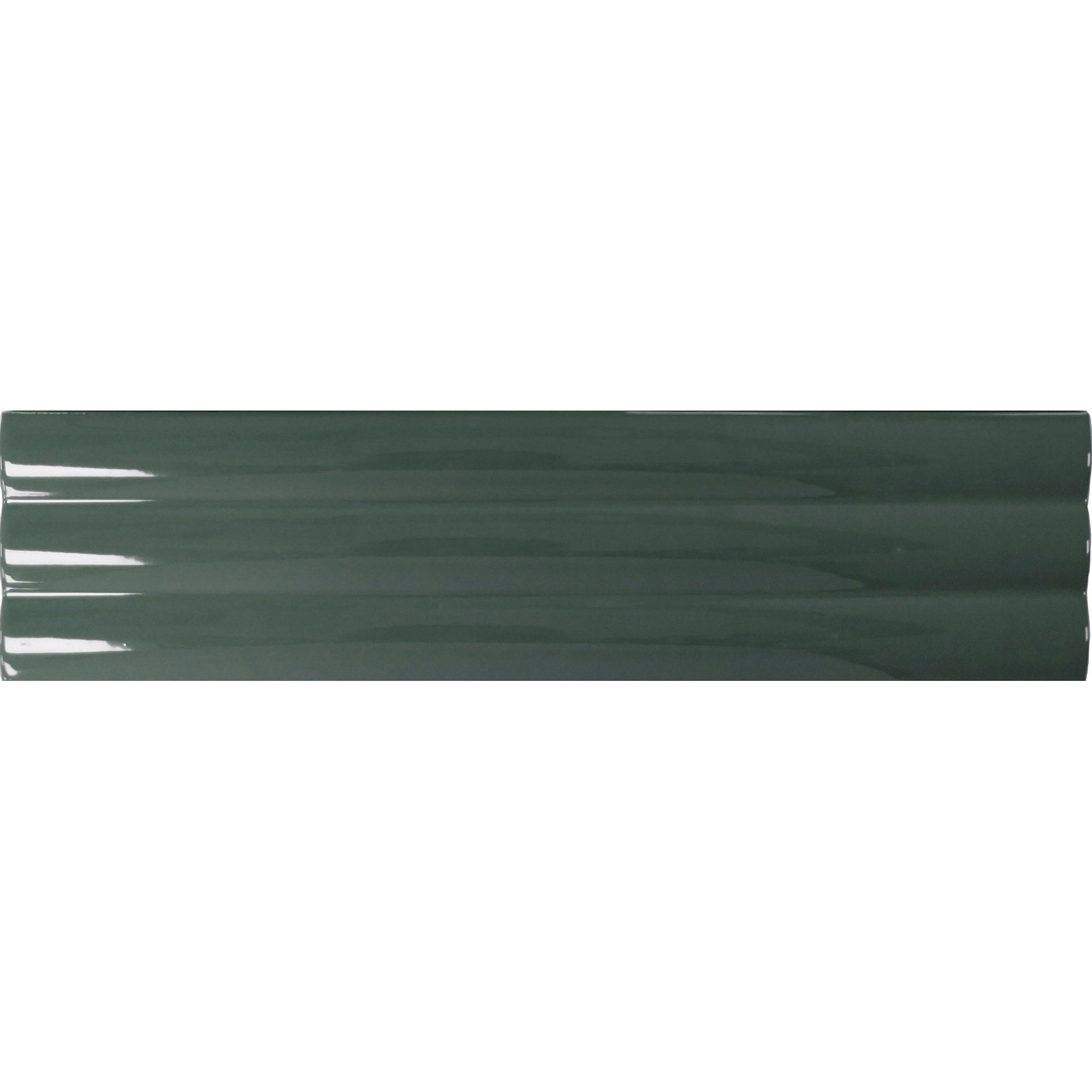 Błyszcząca płytka ścienna z reliefem, niebieska, Acanto 10x40 cm Reeded Baltic Blue