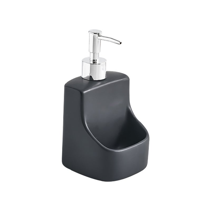 Dozownik Festival Matte Black - Butelka na balsam o podwójnym zastosowaniu - Ceramiczna butelka na płyn do dezynfekcji rąk - Dozownik z pompką
