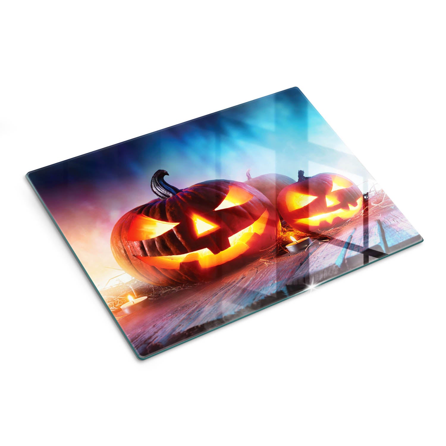 Deska kuchenna z hartowanego szkła dekoracyjnego - Dynie Na Halloween - 30x40 - Tulup