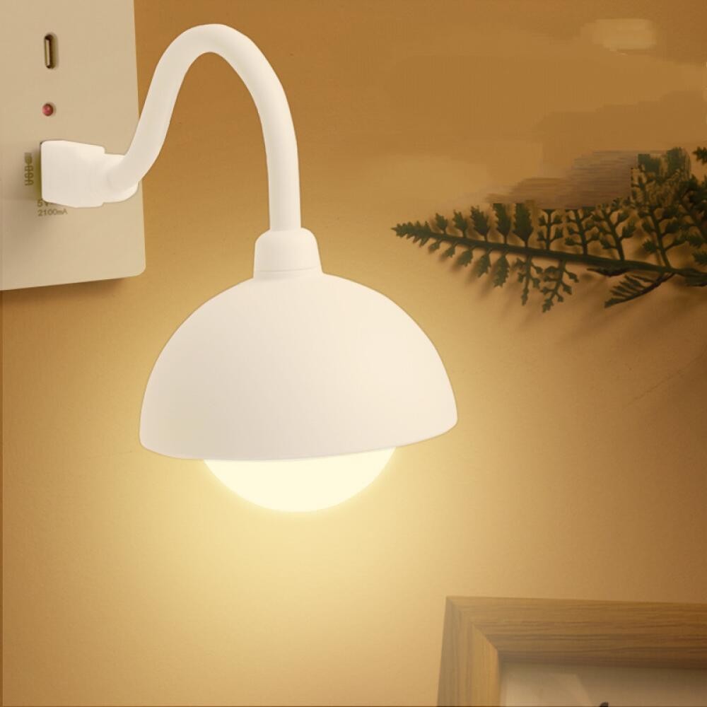 Lampka nocna LED aktywowana głosem, chroniąca oczy, energooszczędna, ściemnialna, do sypialni