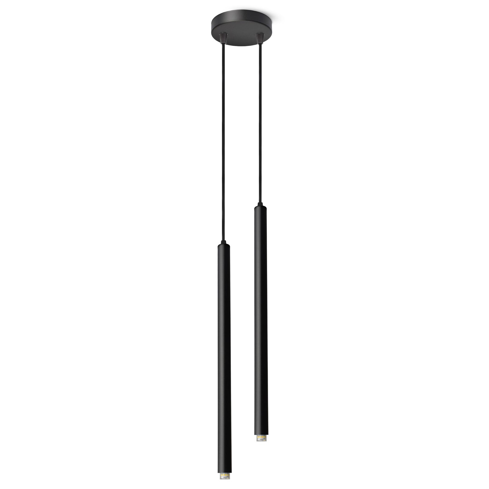 Lampa wisząca sufitowa laser sopel tuba 853-ez2 czarna g9 2-punktowa led