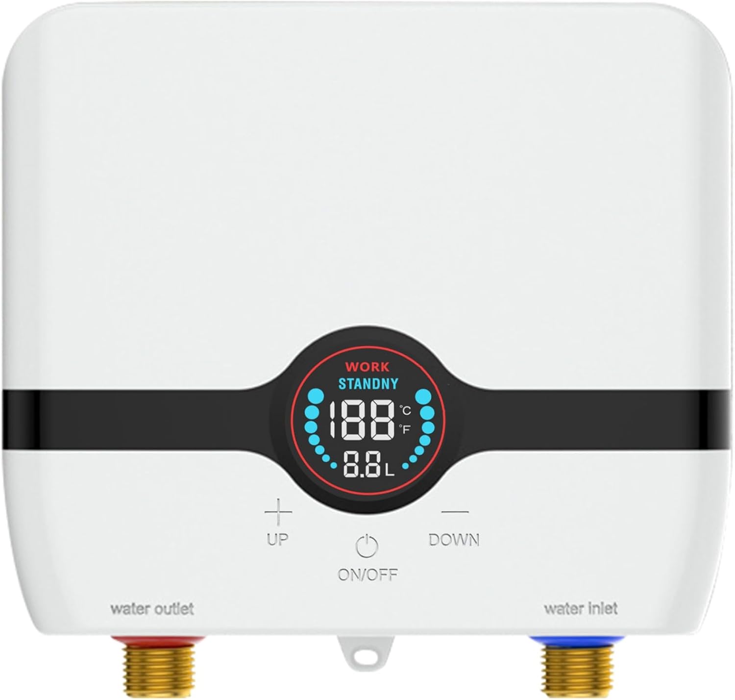 Elektryczny podgrzewacz wody 220 V, 6500 W, bez zbiornikowy elektryczny podgrzewacz wody, mały elektryczny podgrzewacz wody z wyświetlaczem cyfrowym