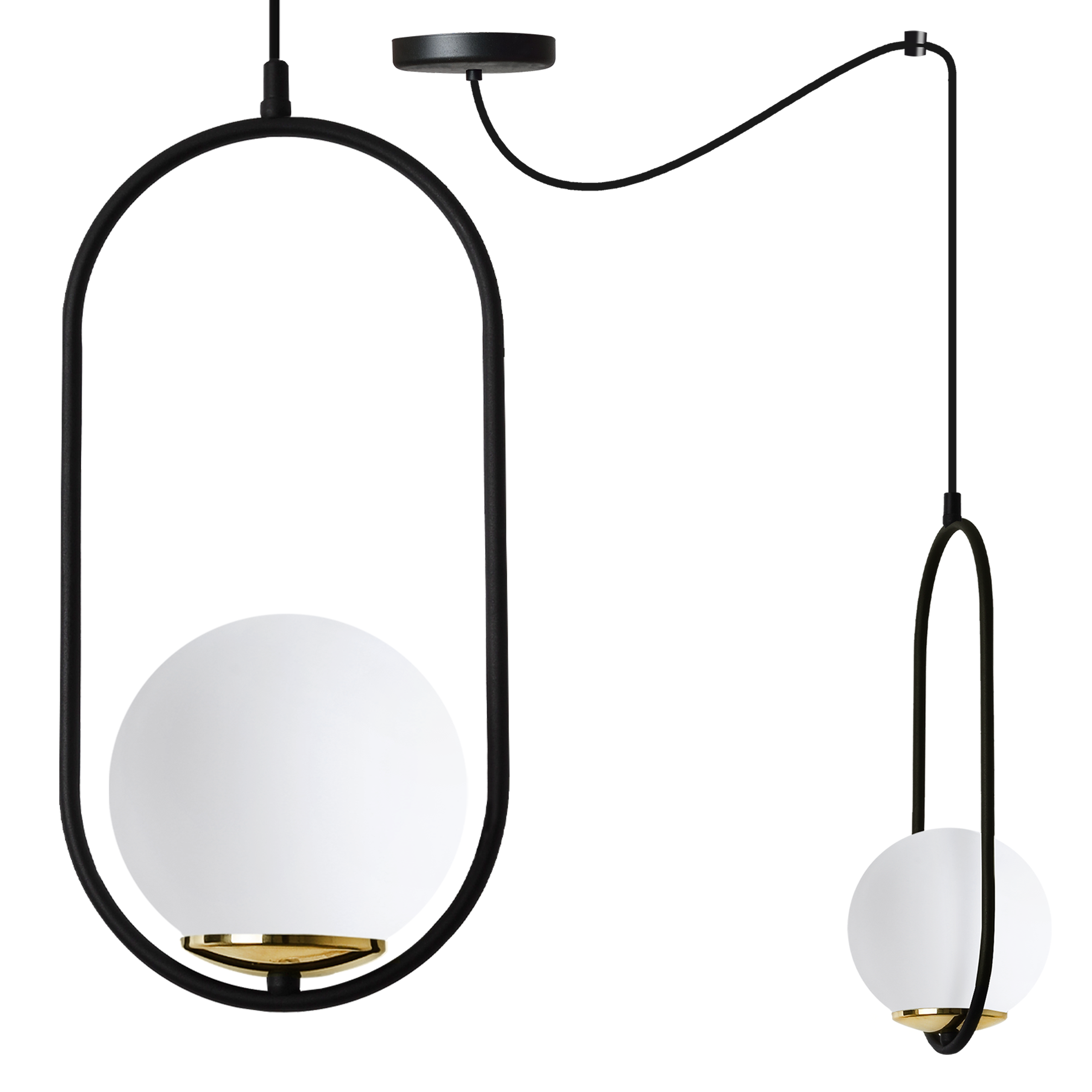 Lampa sufitowa wisząca Light Home LH Luna Pająk 1x E14 biały/czarny/złoty