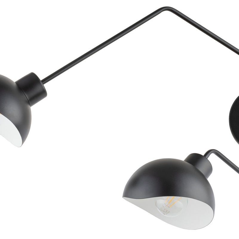 Kinkiet ścienny dekoracyjny podwójny ruchomy czarny na wysięgniku Roy 2xE27 15W Sigma Lighting
