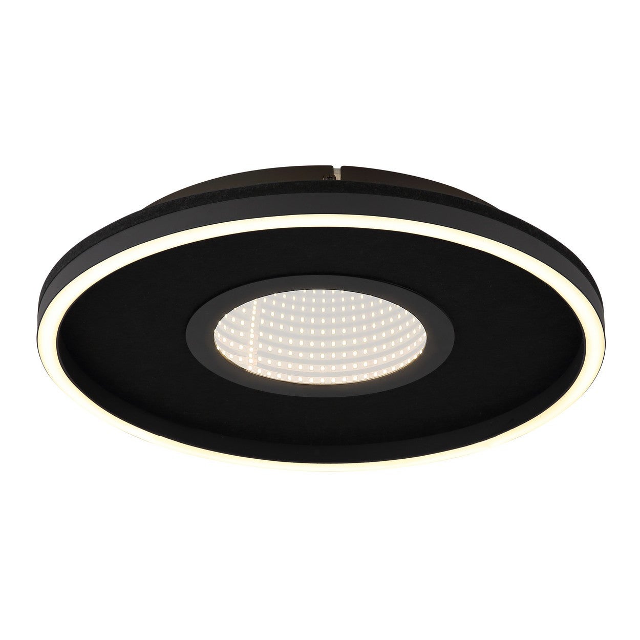 Półwpuszczana lampa sufitowa z wbudowaną matową czarną diodą LED, 3000K