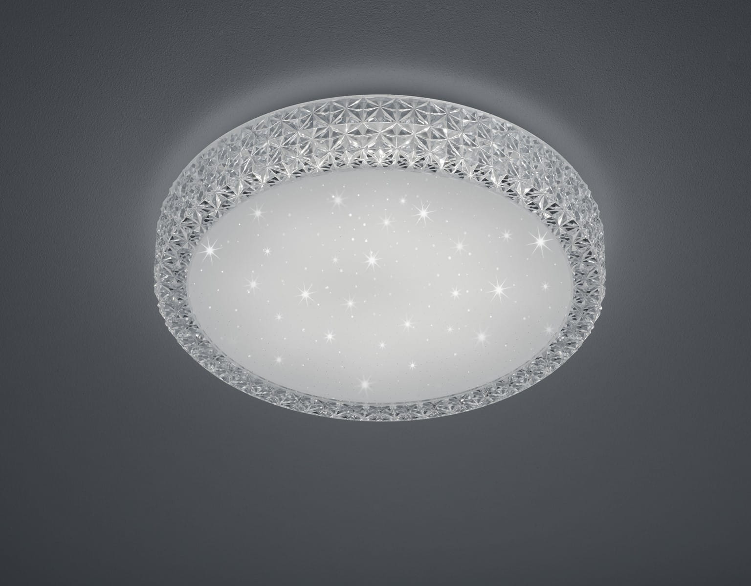 SZKLANA LAMPA SUFITOWA Z EFEKTEM GWIAZDY ø 39 CM