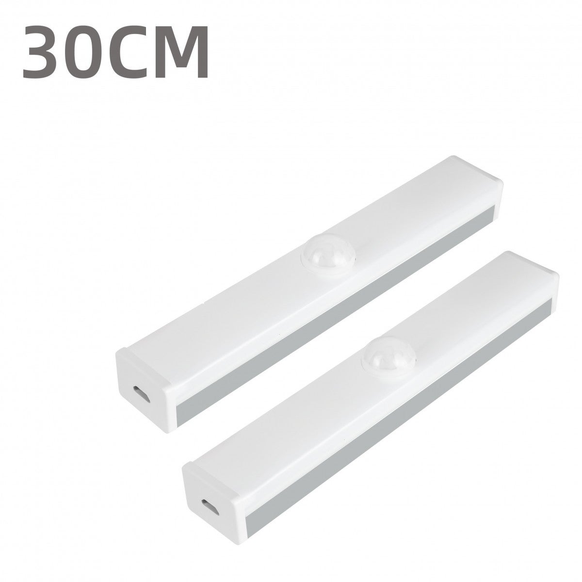 Pakiet x2 Oświetlenie szafy 30cm Cool 6000K z czujnikiem ruchu ładowanym przez USB