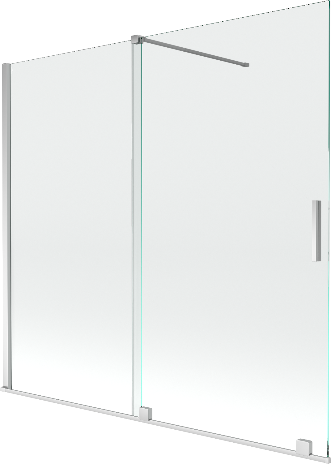 Mexen Velar parawan nawannowy 2-skrzydłowy rozsuwany 170 x 150 cm, transparent, chrom - 896-170-000-01-01