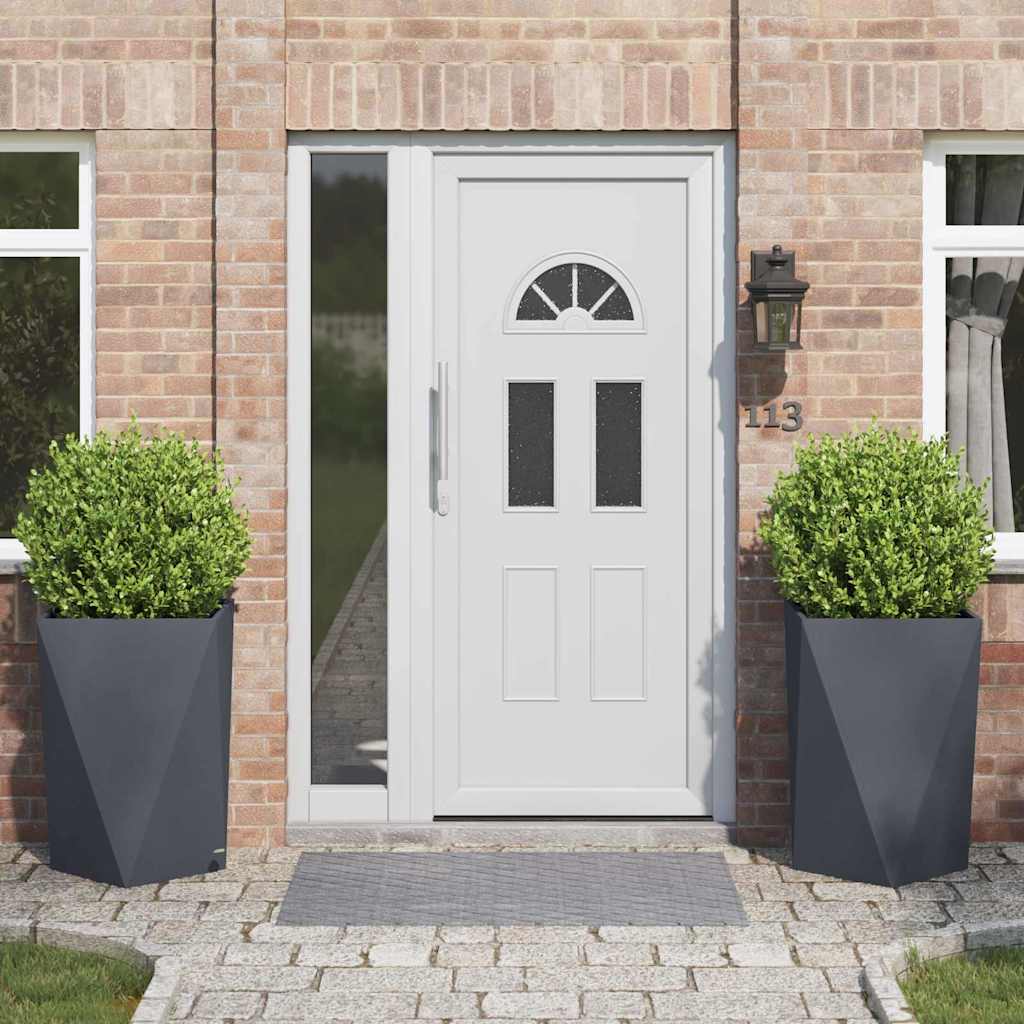 Donica 2 pcs Antracyt 50 x 50 x 75 cm Stal vidaXL