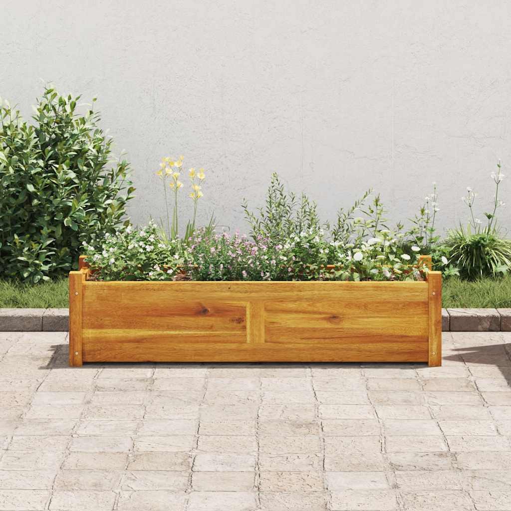 Podwyższona donica ogrodowa, drewno akacjowe, 100x30x25 cm