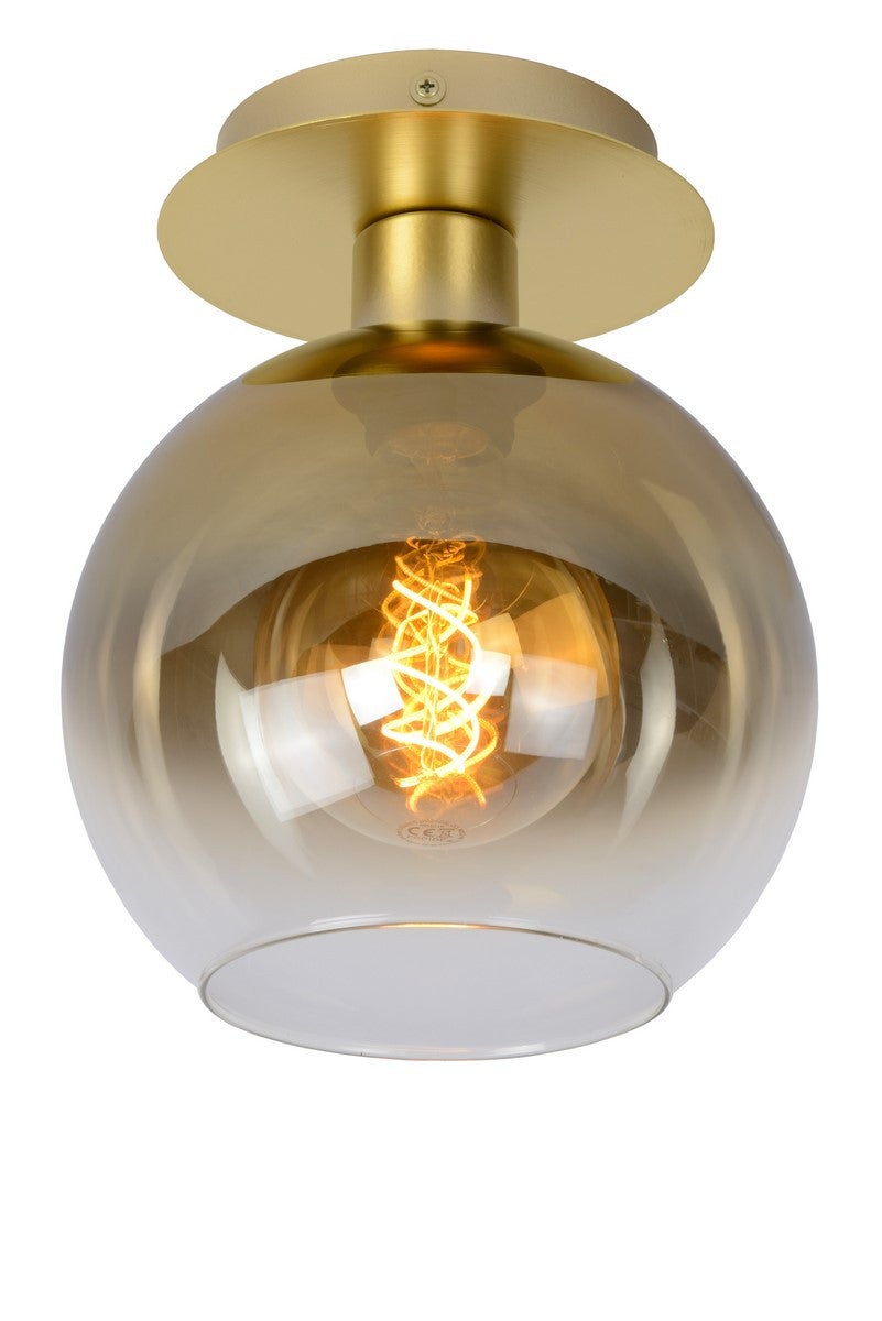 Lampa sufitowa MARIUS złota matowa 1xE27x60W szkło wym:24,5x20x20cm IP20 Lucide
