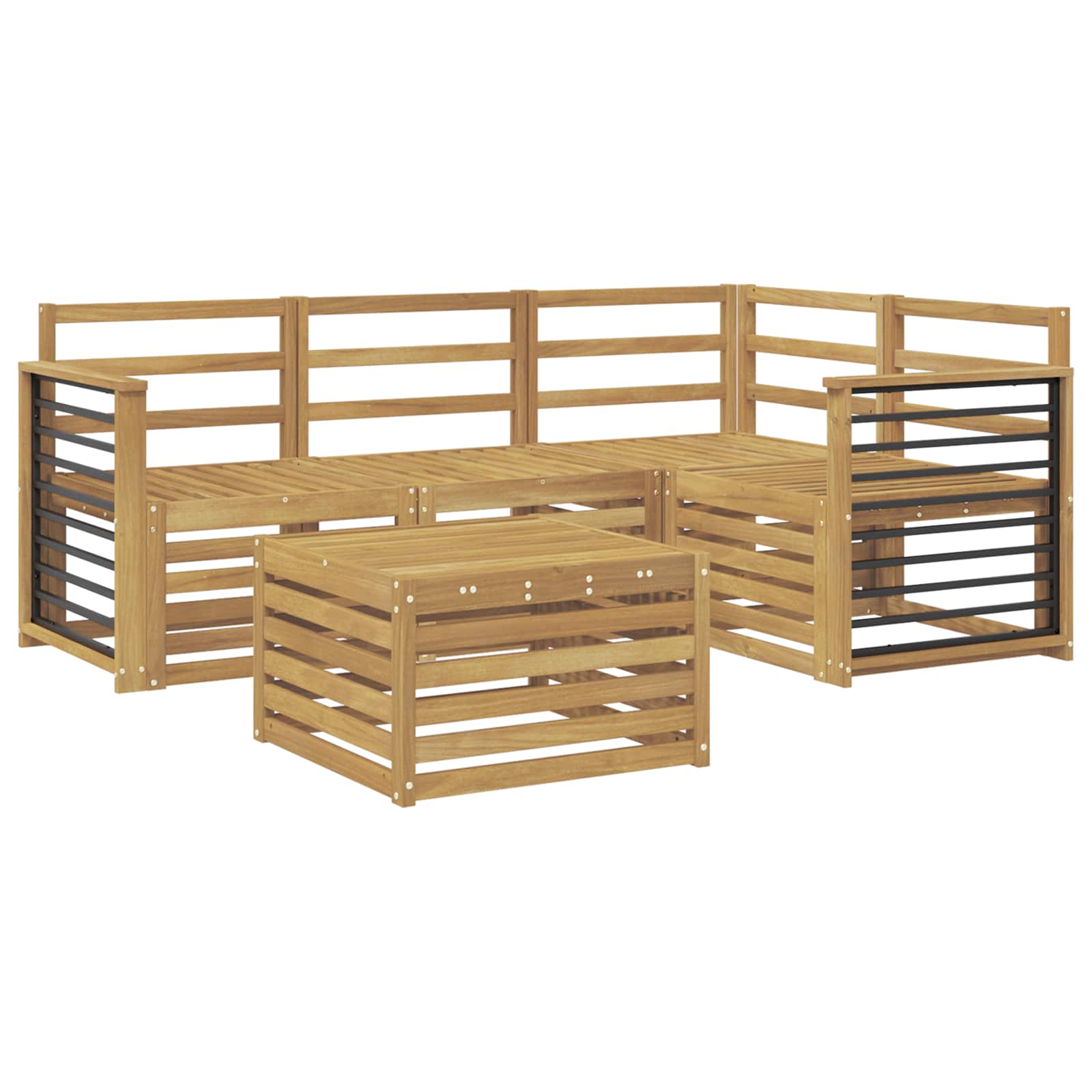 Zestaw sof na zewnątrz 5 pcs Biały 59 x 59 x 37 cm