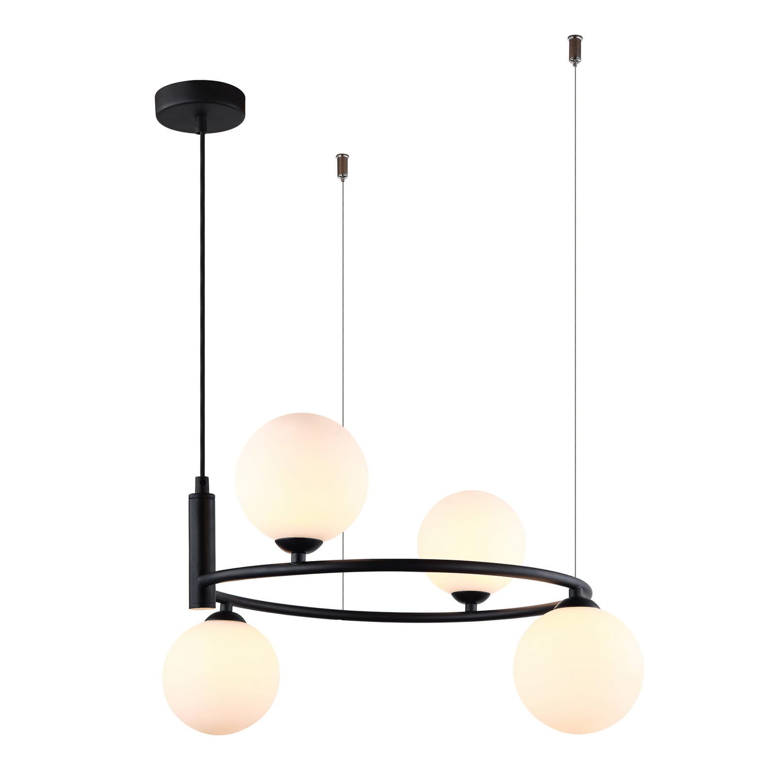 Lampa wisząca Amily czarno-biała 4 x G9 x 25W wym:98x44x44cm Italux