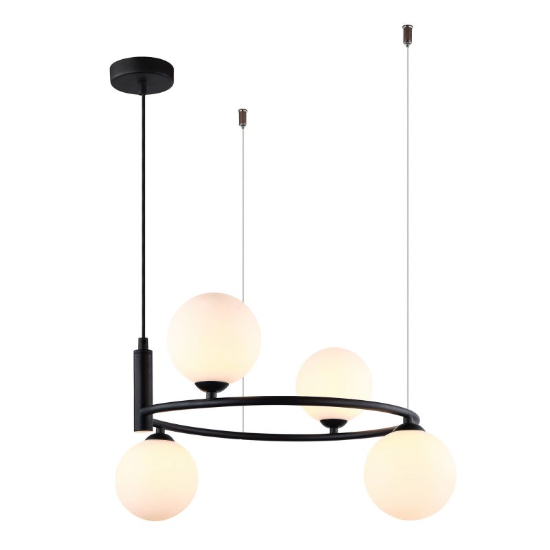 Lampa wisząca Amily czarno-biała 4 x G9 x 25W wym:98x44x44cm Italux
