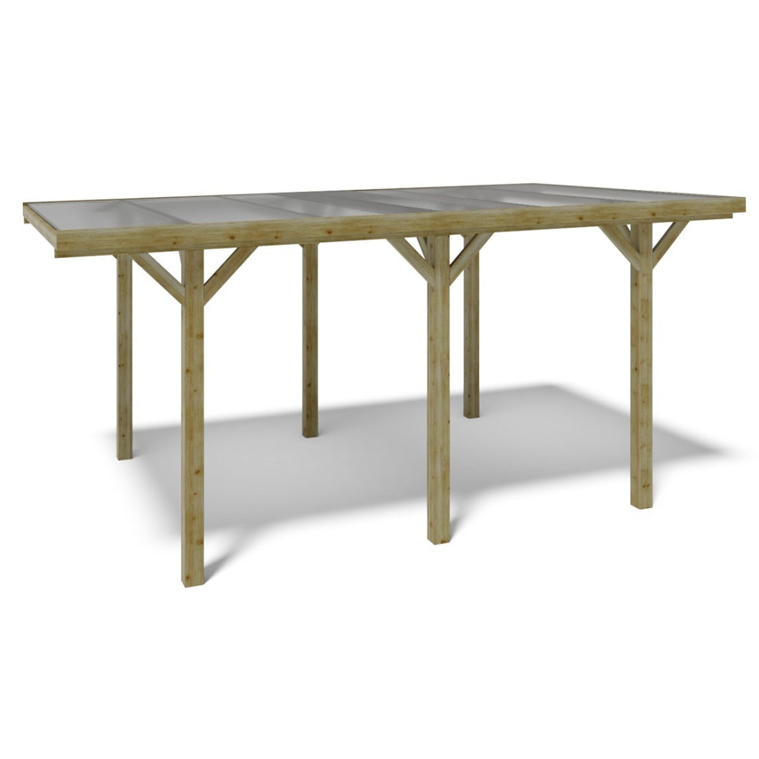 Carport Wiata garażowa ALTANKA 3,04x5,12 m - 15,56 m2 - pokrycie PVC, CAR10PVCTR, 1szt.