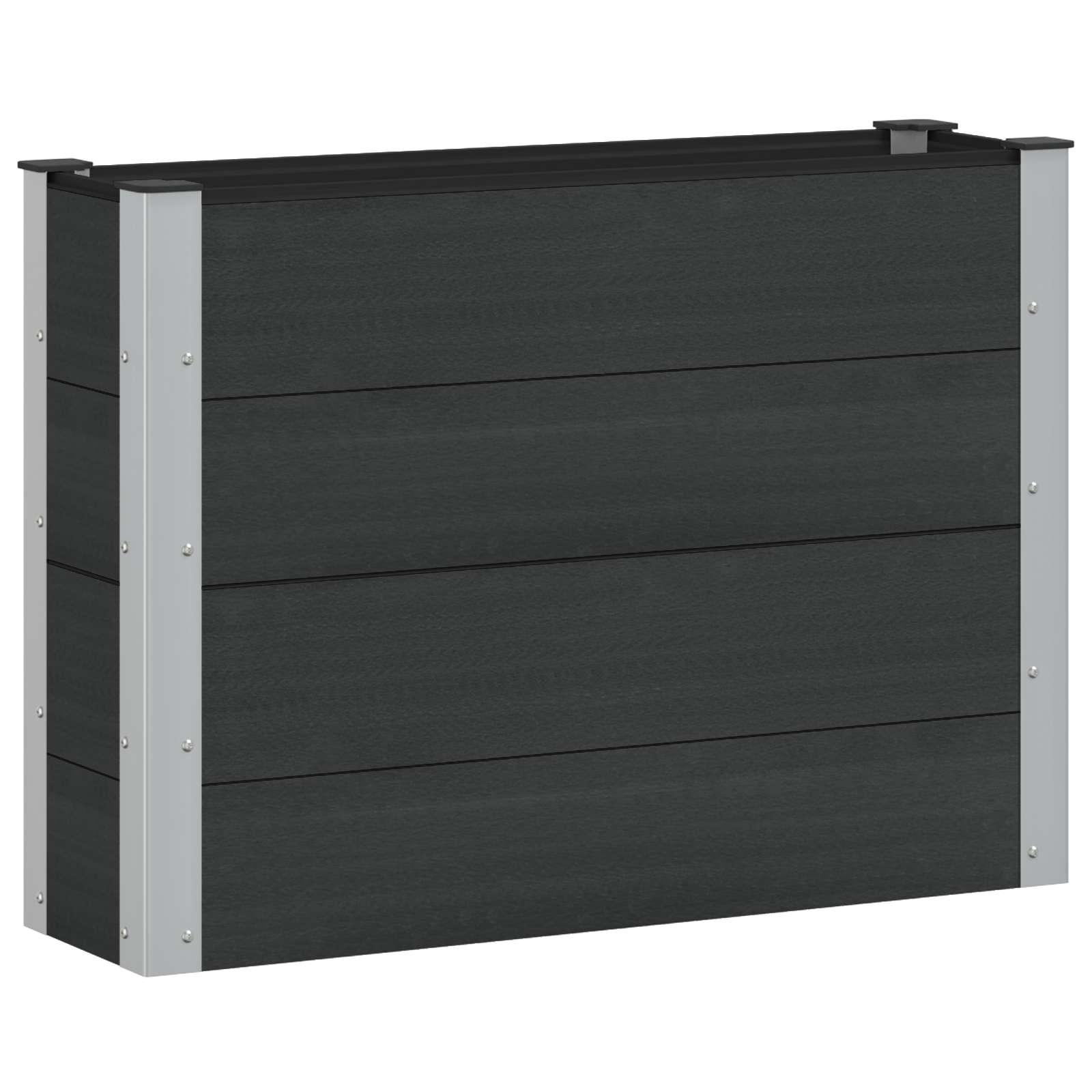 Podniesiona rabata ogrodowa Czarny 100 x 30 x 72 cm