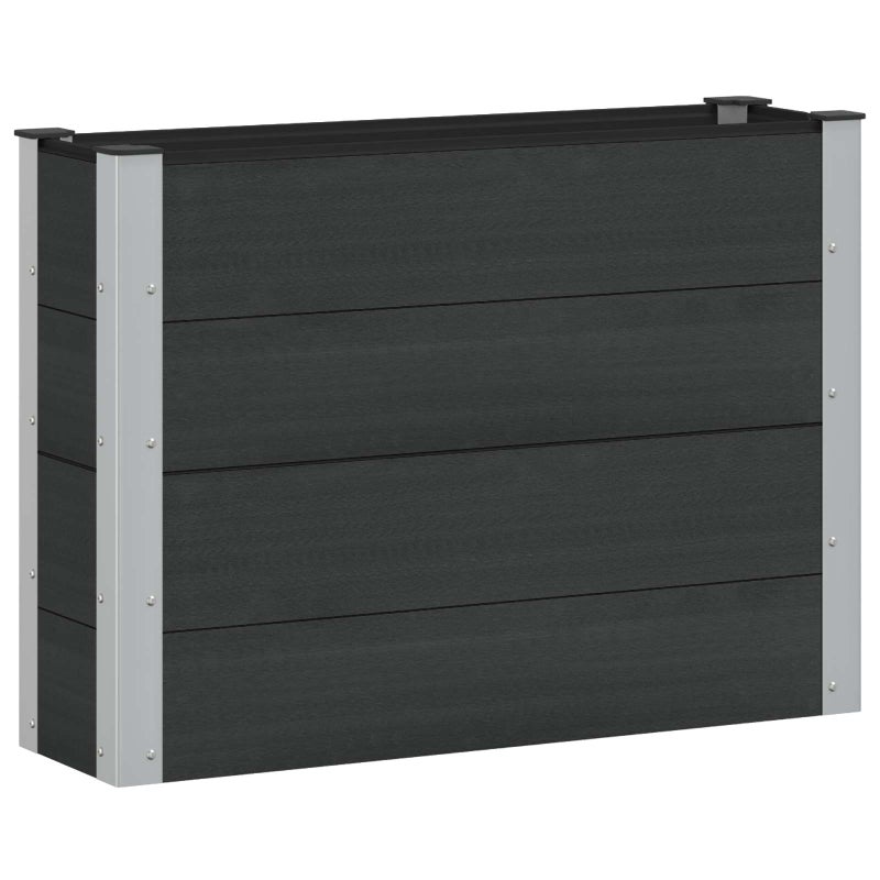Podniesiona rabata ogrodowa Czarny 100 x 30 x 72 cm