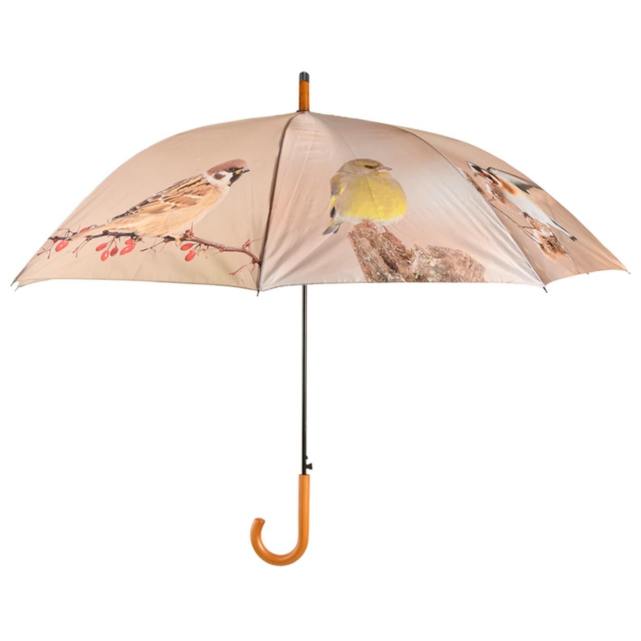Parasolka automatyczna Esschert Design z nadrukiem zimowych ptaków 120 cm 1 szt.