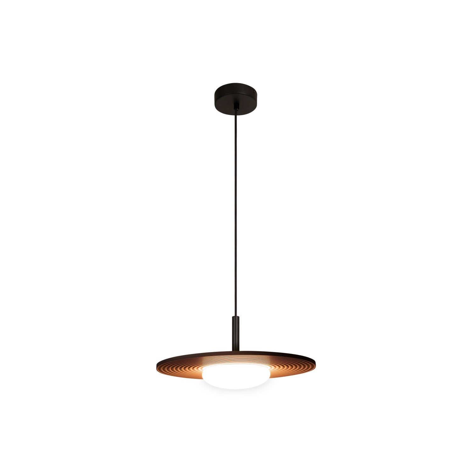 Lampa wisząca LED CARMINO 8W ciepła 700lm drewno żółto-pomarańczowa wym:50x38,7x38,7cm IP20 Lucide
