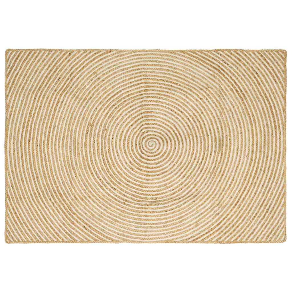 Dywany pokojowe Biały 120 x 170 cm Juta vidaXL