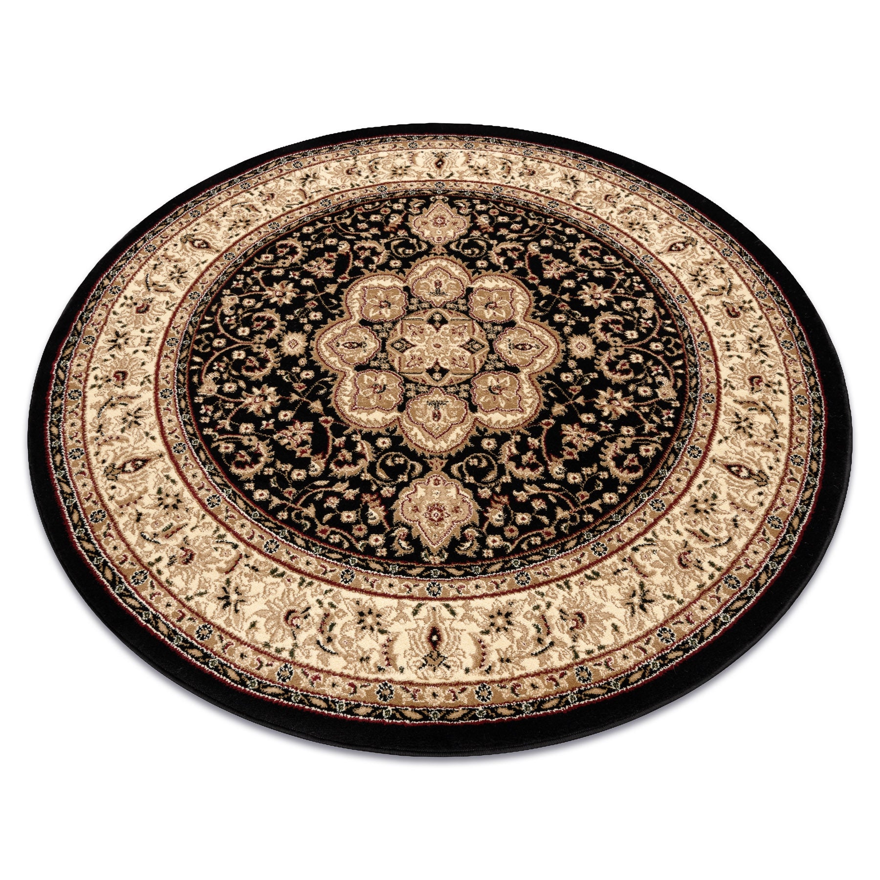 Dywan ROYAL ADR koło wzór 521 czarny koło 120 cm