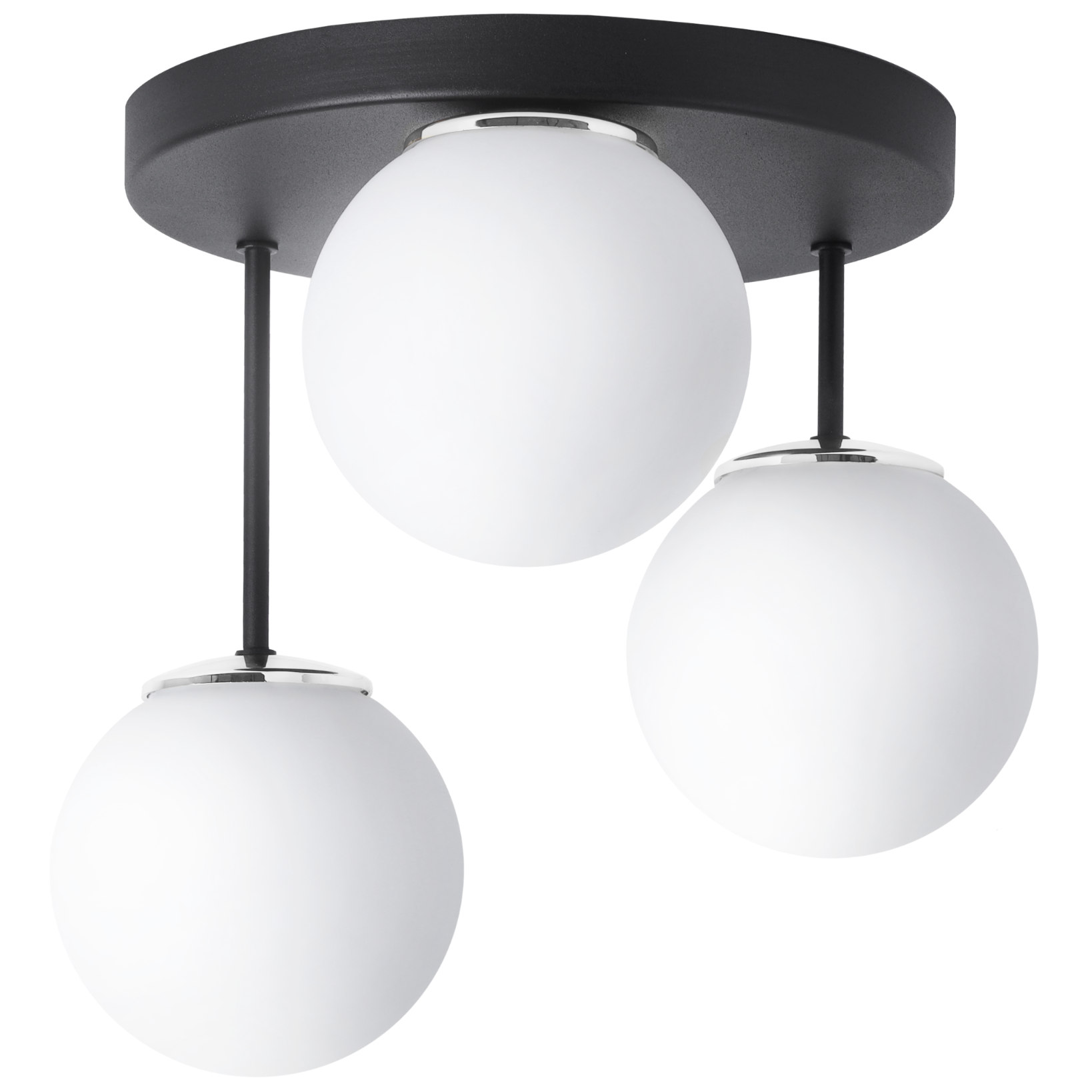 Lampa sufitowa wisząca Light Home LH Florence okrągła 3x E14 czarny/biały/srebrny