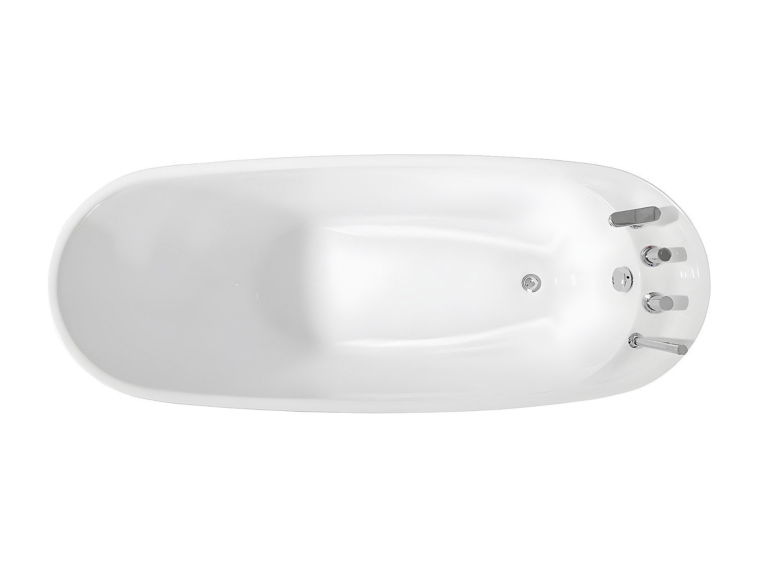 Wanna wolnostojąca NATALIA – 1-osobowa – 220 l – 150 × 75 × 70 cm (dł. × szer. × wys.) – kolor biały