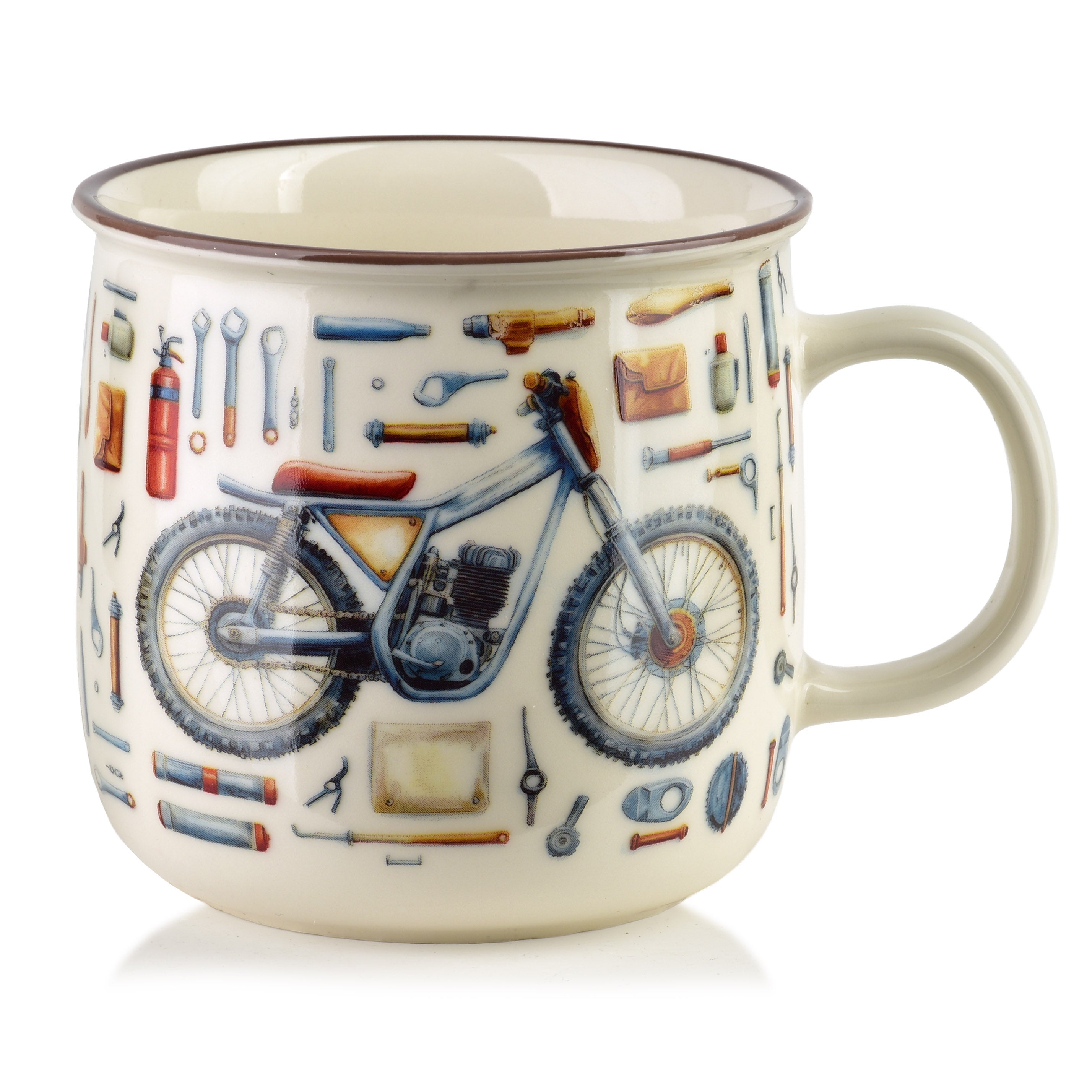 Kubek porcelana Mondex Norman 9,6x13x9,3 brąz 1szt