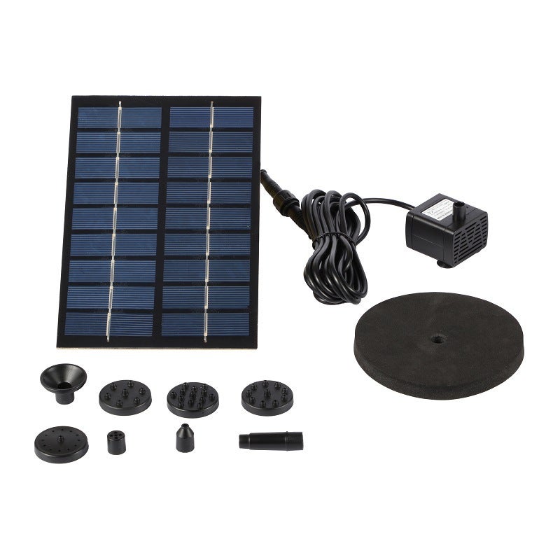 Fontanna solarna, zewnętrzny basen pływający fontanna, mini basen ogród new pompa wodna dziedziniec miniature mały woda jet 7V2.5W split