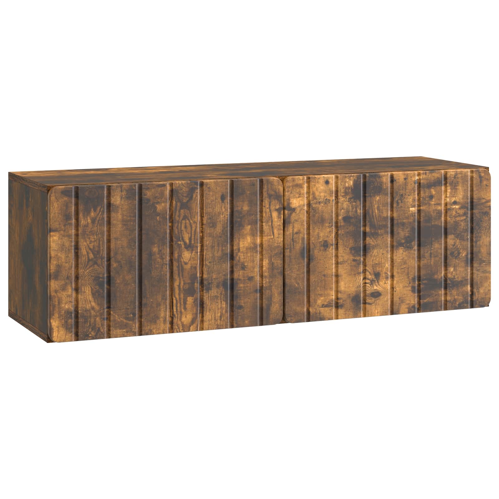 Szafka RTV montowana na ścianie 98 x 31 x 30 cm Dąb wędzony
