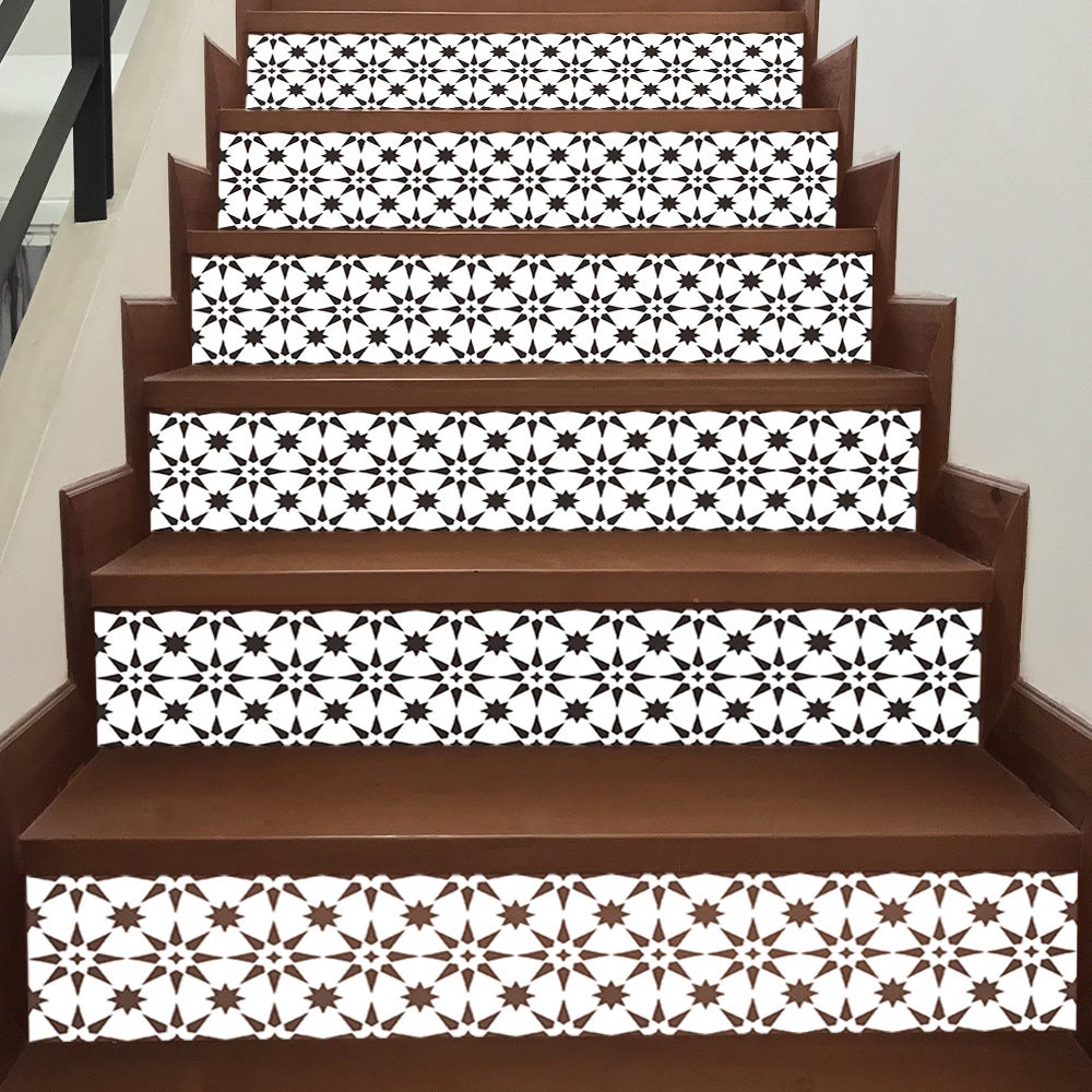 6 sztuk, naklejki 3D na schody, 99,9 cm szerokości x 18 cm wysokości, wodoodporne naklejki na schody, tapeta winylowa