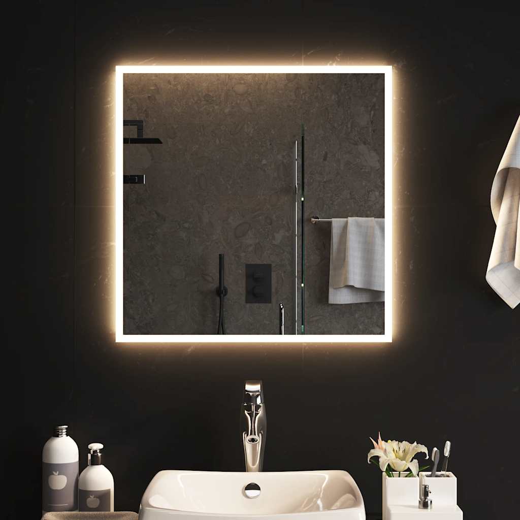 Lustro łazienkowe z LED, 60x60 cm vidaXL