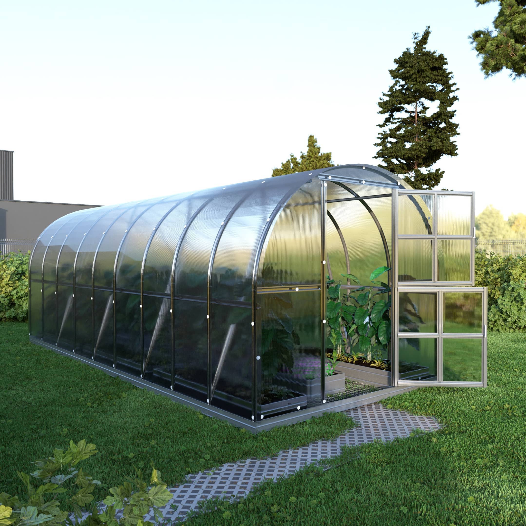 Szklarnia KLASIKA ARCH 3 x 6 m (18 m²), 4 mm z powłoką z poliwęglanu 1szt.