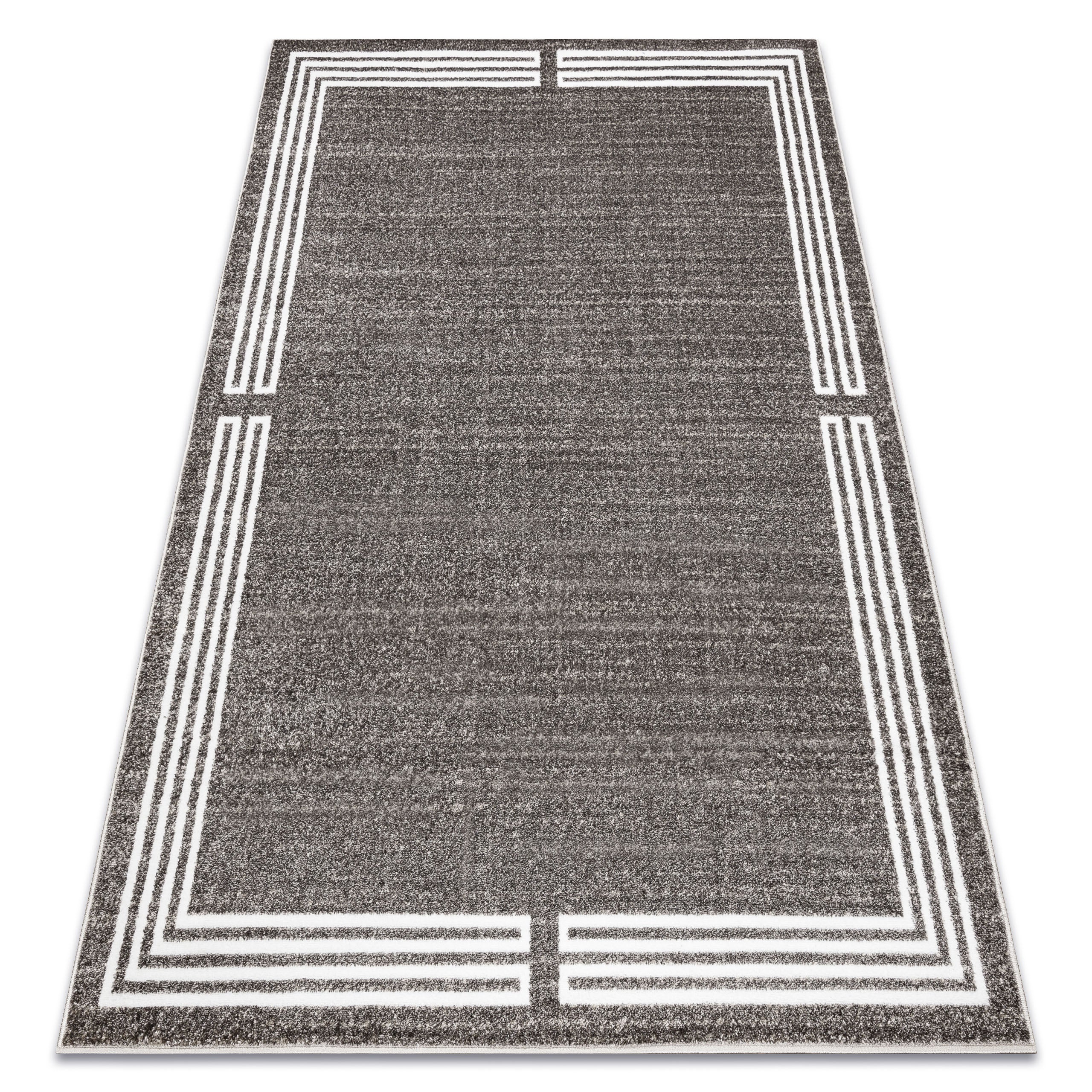 Dywan MATEO 8034/944 Nowoczesny ramka - strukturalny szary / beż 140x190 cm