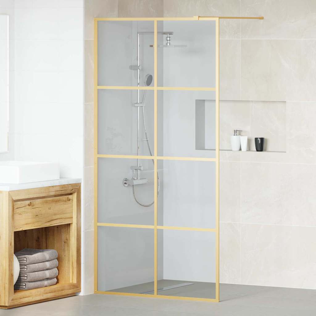 Ściana prysznicowa typu walk-in złoty 100 x 195 cm vidaXL