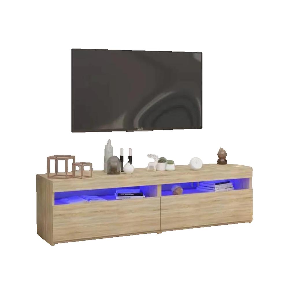 Meble TV vidaXL 2 szt z lampkami LED Sonoma Dąb 75x35x40 cm