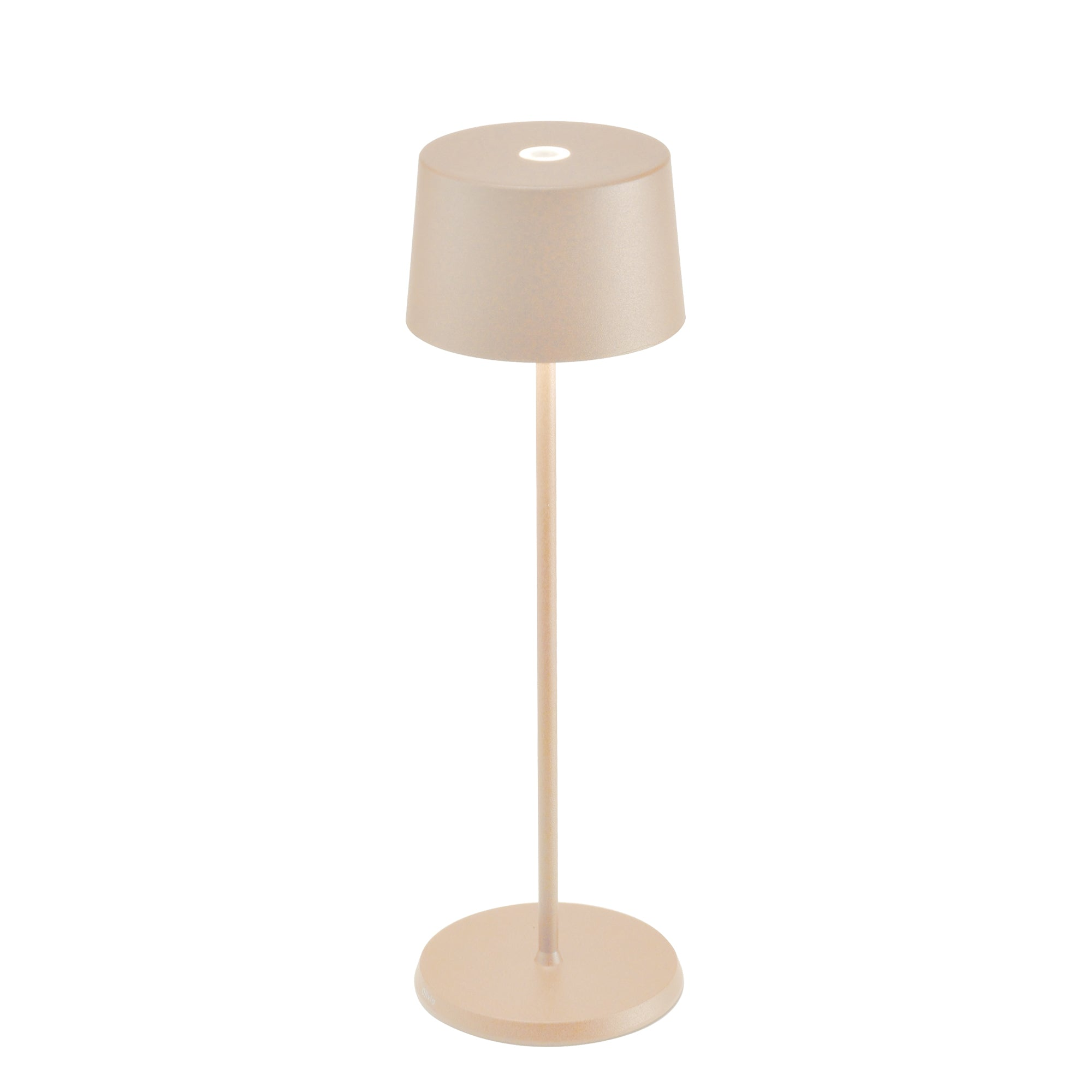 Lampa stołowa LED Zafferano Olivia Pro Sand, ładowalna i ściemnialna - 2200-2700-3000 K, 9 godz przy pełnej mocy