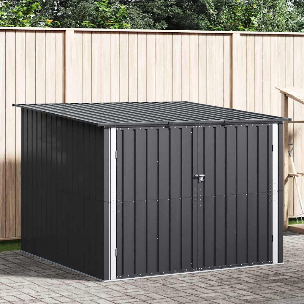 Shed na rower 3 pcs Antracyt 216 x 207 x 158 cm Metal vidaXL