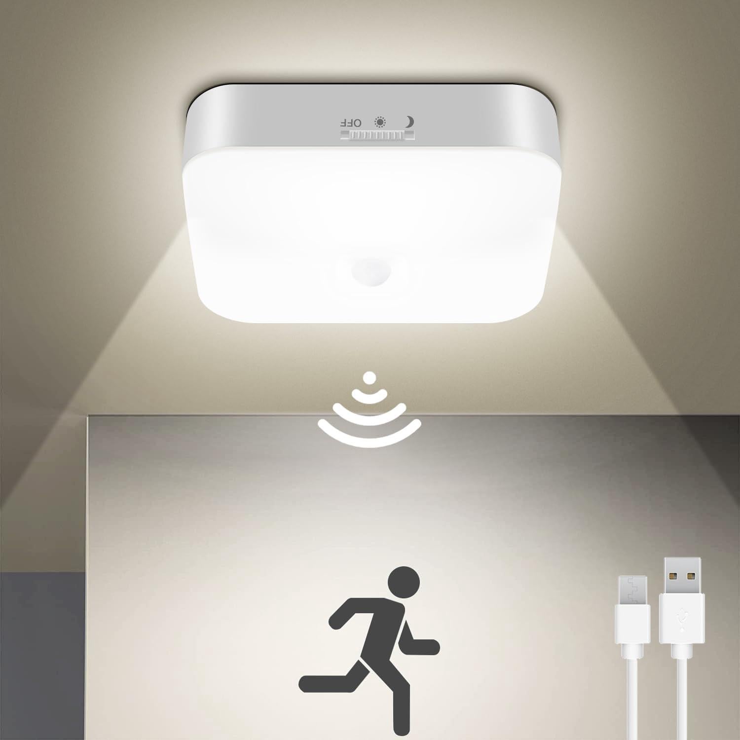 Akumulatorowa lampa do szafy z czujnikiem ruchu