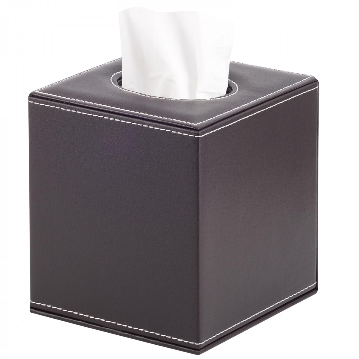 Skórzane kwadratowe pudełko na papier toaletowy z magnetycznym zamknięciem, modna dekoracja biura, domu, hotelu, restauracji, samochodu