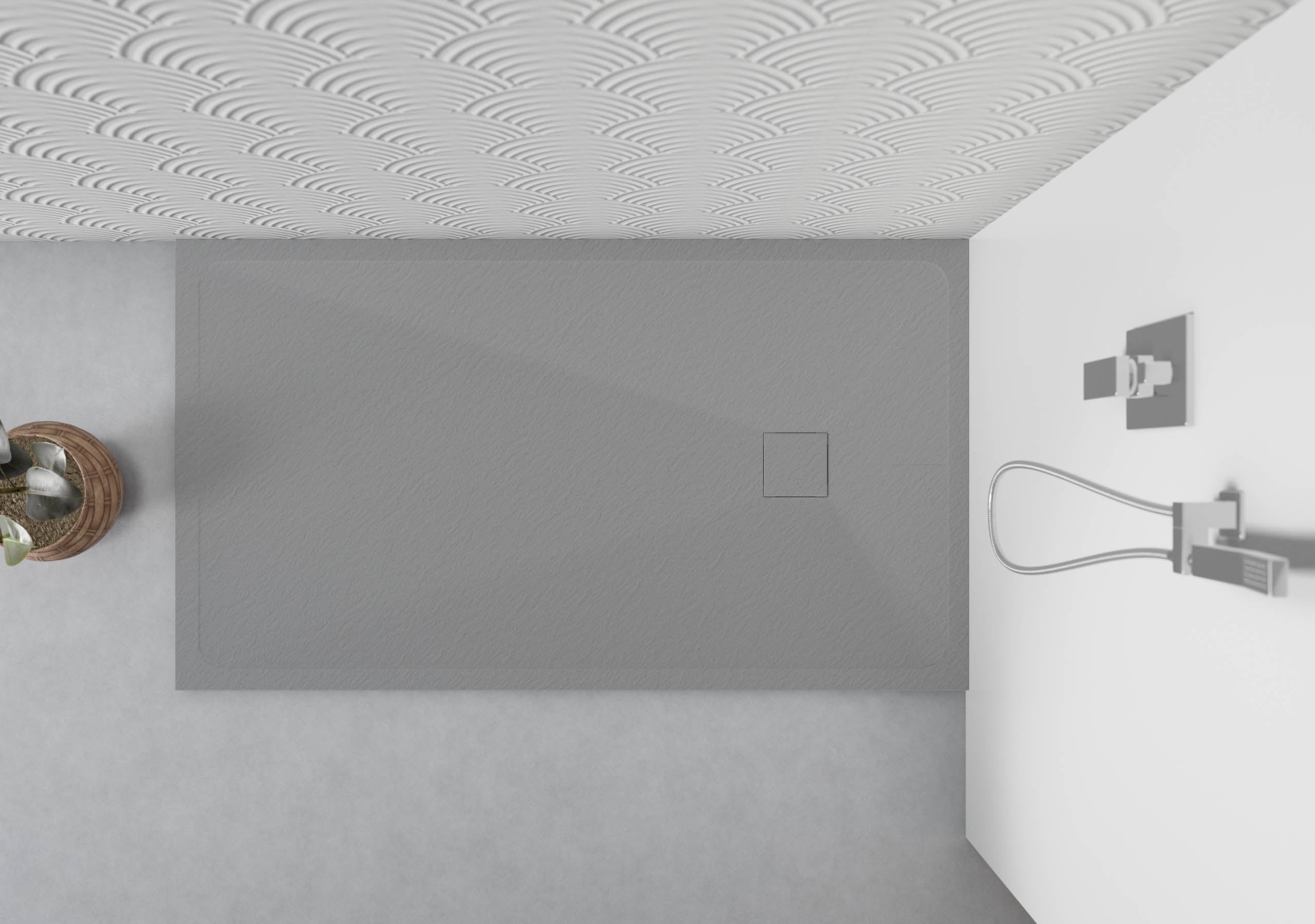 Brodzik STONE SEVANTE 90x150 szary z syfonem 1 szt.