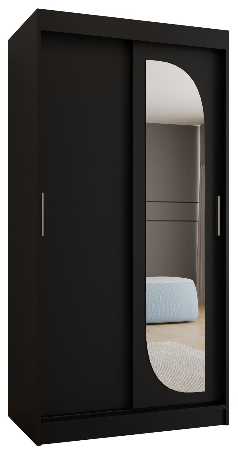 Szafa przesuwna garderoba LUCY 100 x 62 x 200 cm Czarny