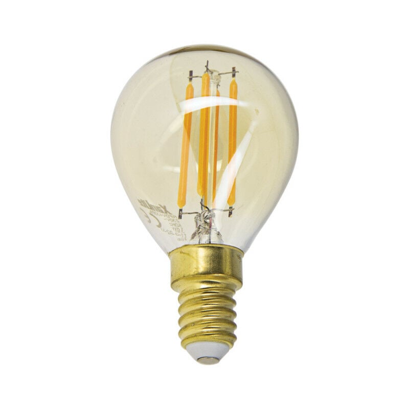Xanlite - Żarówka LED (P45) / Vintage z bursztynowego szkła, gwint E14, 3,8W zuż. (odpowiednik 30W), 350 lumenów, ciepłe białe światło - RFDV400PA