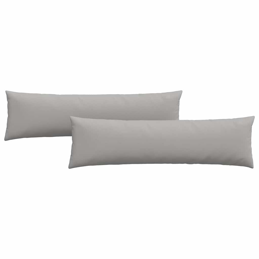 2x Poduszka Dekoracyjna z Wypełnieniem Szara 145x40x20 cm do Salonu na Sofę