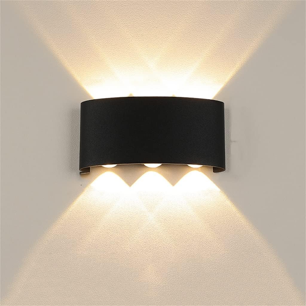 Kinkiet LED * 6 kinkietów teleskopowych czarny, 6W * ciepłe światło