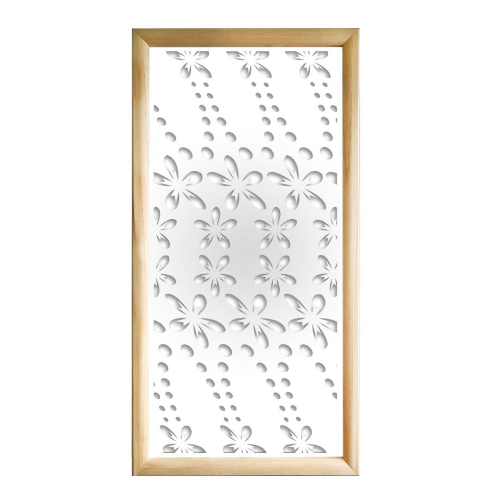 WIOSNA - Prostokątne moduły dekoracyjne z drewna i PCV - Rozmiar 47x94 cm - Grubość 47 mm - Kolor wewnętrzny BIAŁY