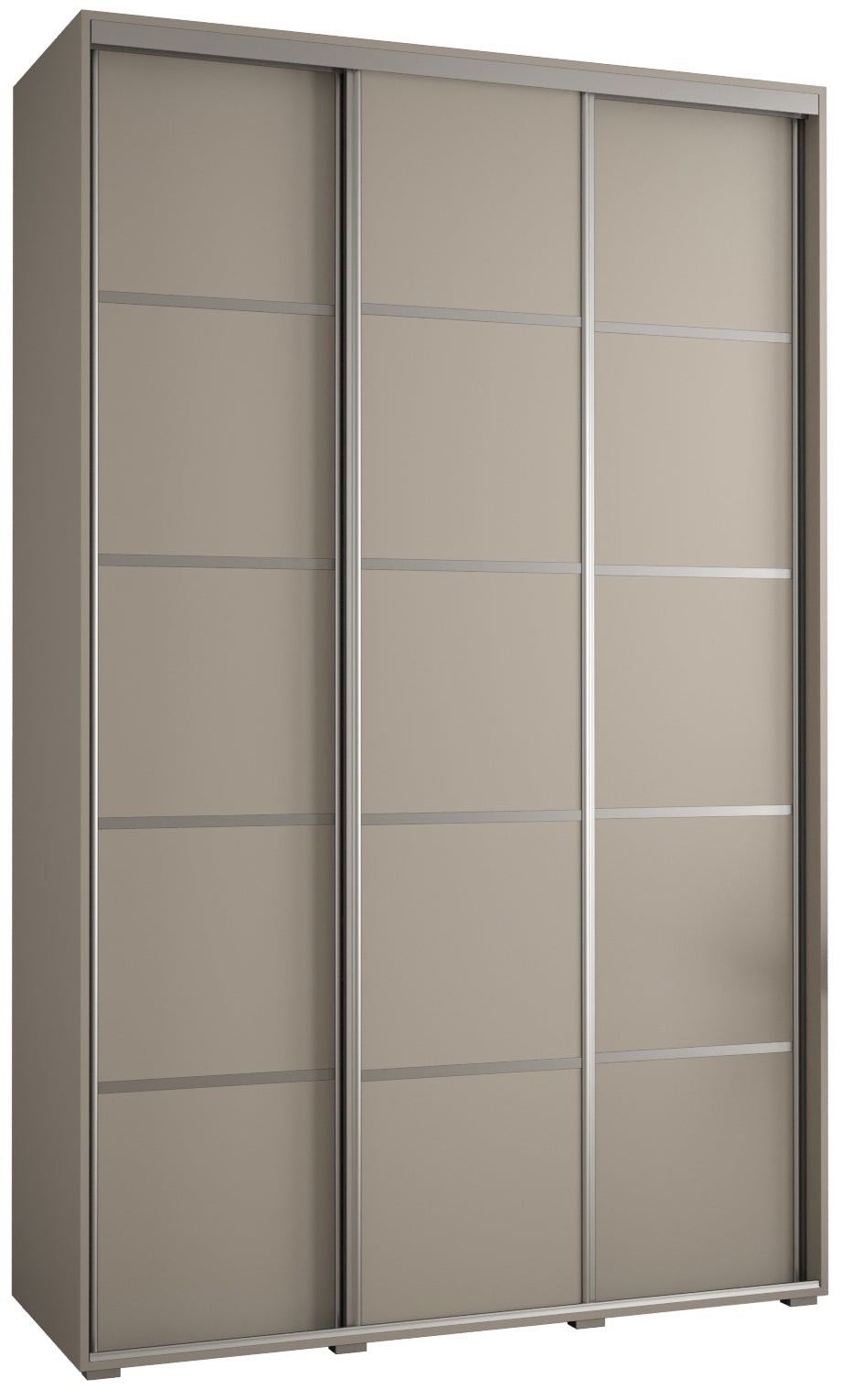 Szafa przesuwna wysoka Dakota 4 150 x 60 x 235,2 cm kaszmir + u. Srebrny - Abiks Meble