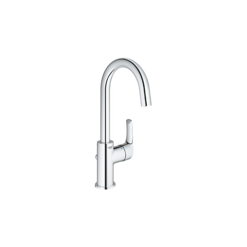 Wykończenie chromowane – obrotowa, wysoka wylewka 360° – montaż za pomocą jednego otworu