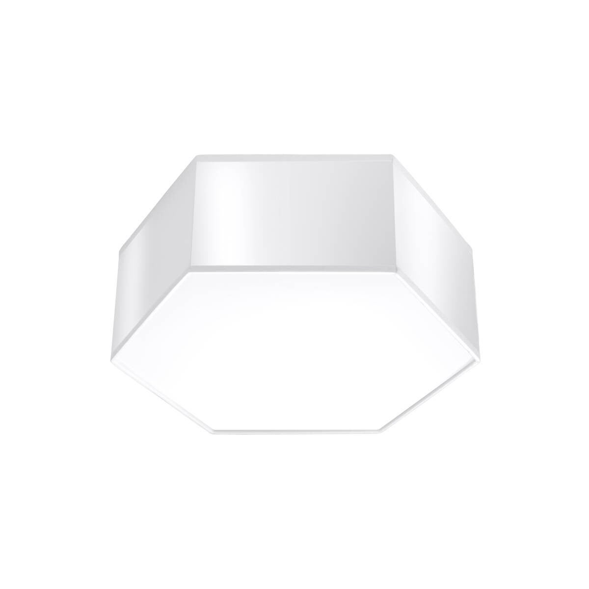 Plafon sufitowy heksagon biały 11 cm SUNDE 2xE27 15W SL.1056 Sollux Lighting