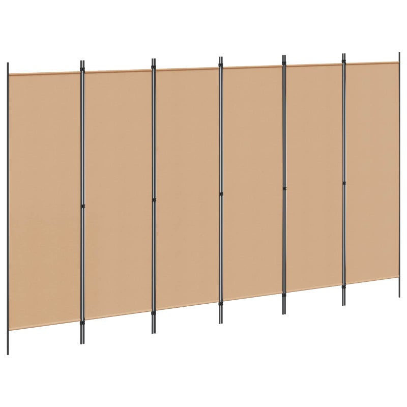 Ekspresowy 6-panelowy parawan Beżowy 300 x 180 cm tkanina vidaXL